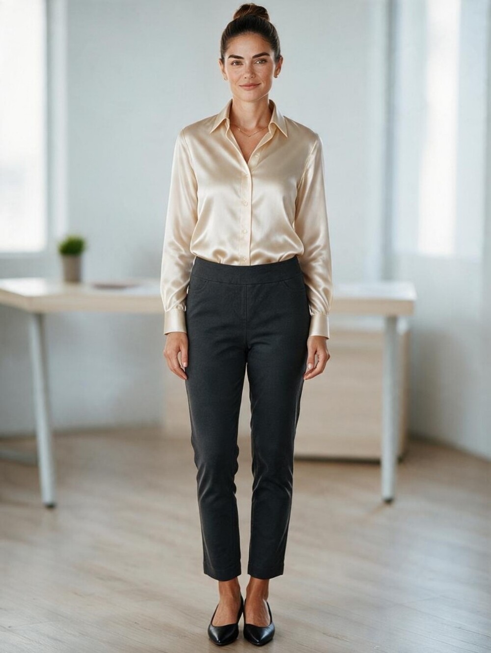 Soft Surroundings Pull On Ankle Pants Black Women's Size Medium Cropped Stretch